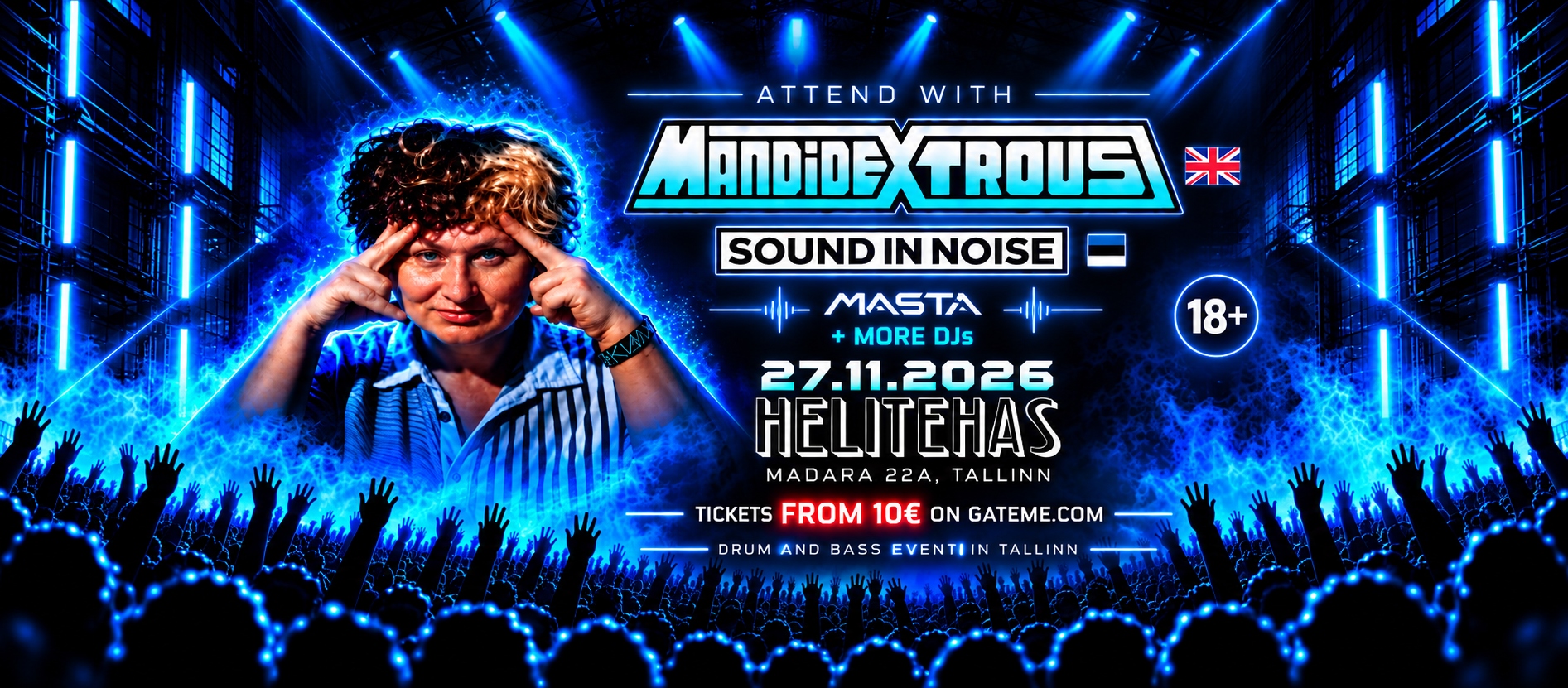 Attend with MANDIDEXTROUS (UK) + Sound In Noise