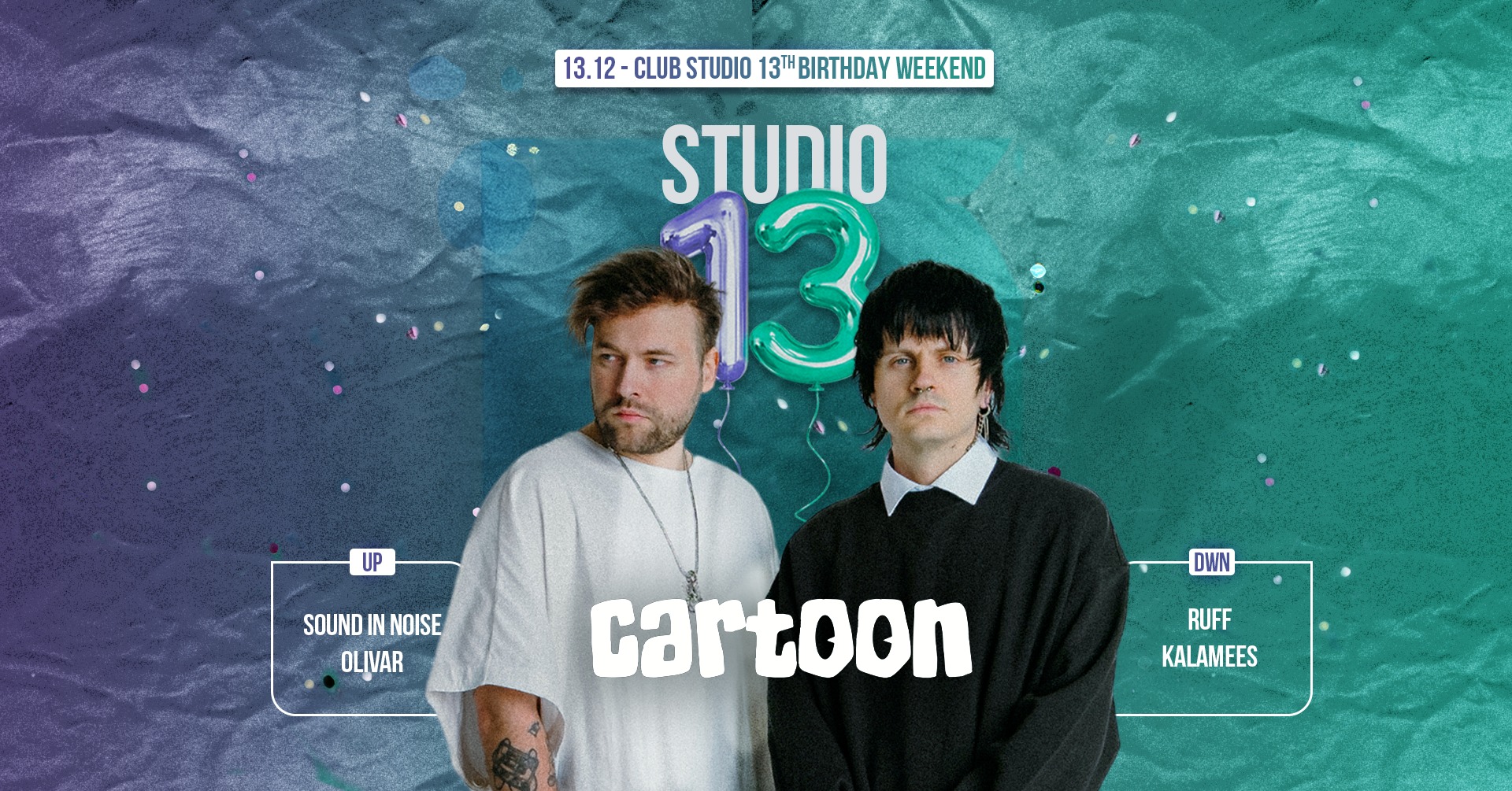 Studio 13th Birthday vol 1: CARTOON at Studio 13.12 – GateMe