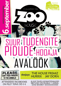 ZOO: TUDENG-PIDUDE AVALÖÖK (6.sept@Arena3) #Erasmus & Isic & ESN: Free#