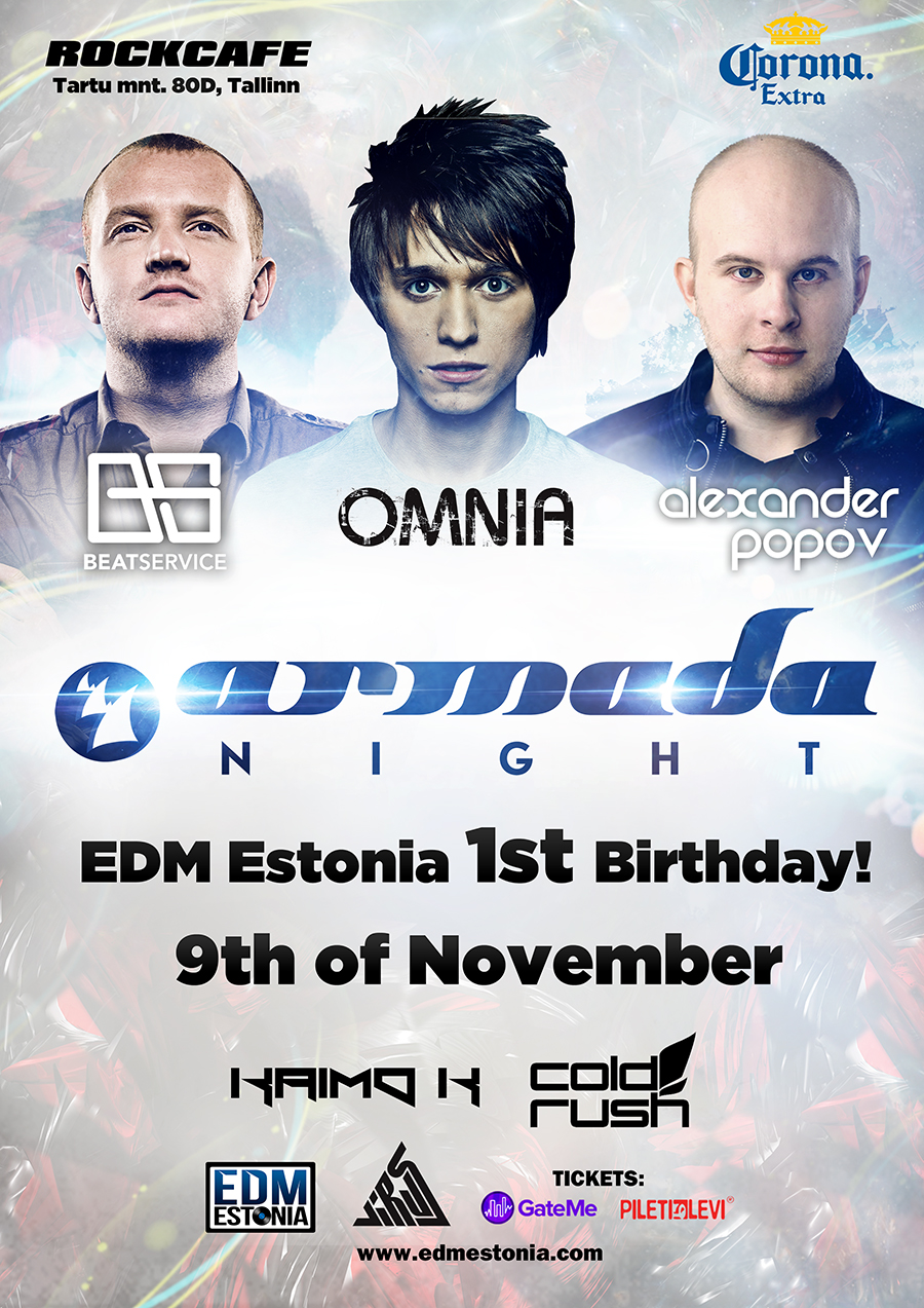 EDM ESTONIA PRESENTS: ARMADA NIGHT - OMNIA, BEAT SERVICE, ALEXANDER POPOV @ ROCK CAFE