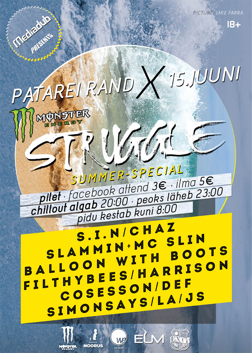 Mediadub presents: Monster STRUGGLE @ Patarei Vangla Rannaala / 15.06