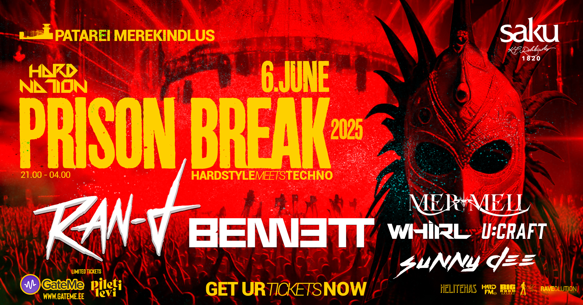 Prison Break 2.0 Techno meets Hardstyle 06.06.25 Patarei Merekindlus.