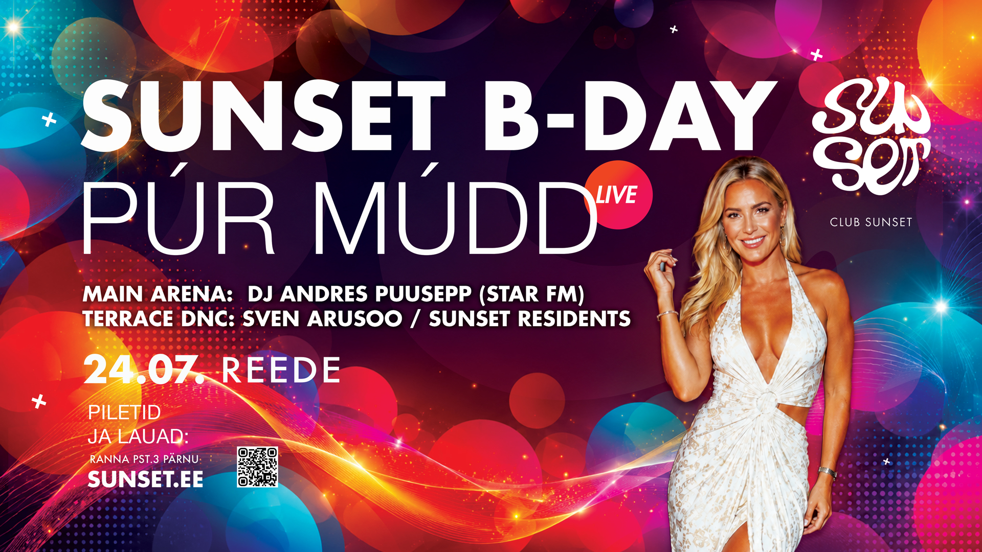 CLUB SUNSET B-DAY - PÚR MÚDD LIVE!
