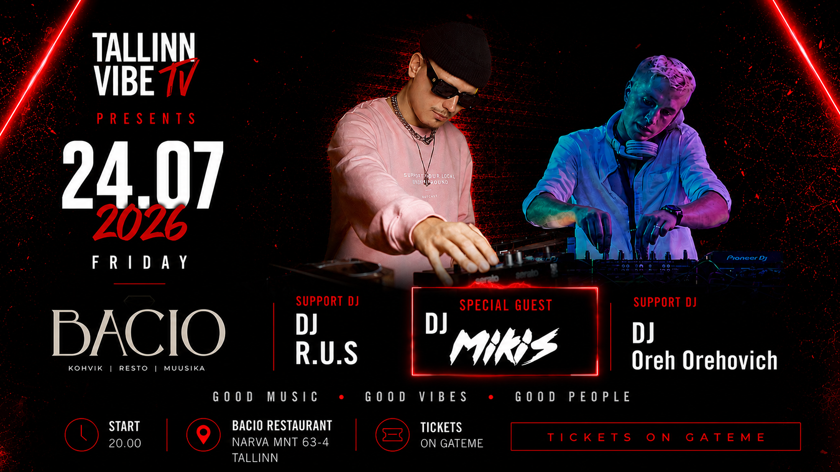 TALLINN VIBE TV | DJ MIKIS | DJR.U.S | DJ OREH OREHOVICH