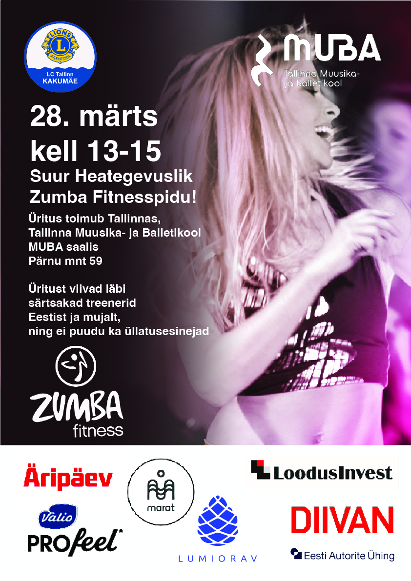 Suur heategevuslik ZUMBA Fitnesspidu!